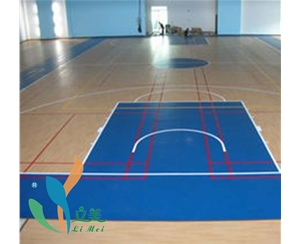 篮球场专用地板 PVC运动地胶 木纹色运动地胶